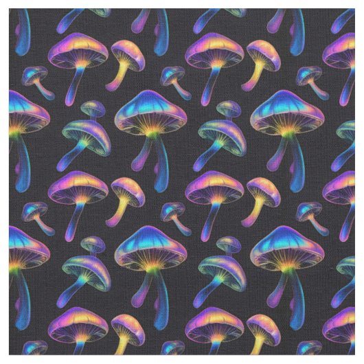 Psychedelic Mushroom Fabric Stoff (Nahaufnahme)