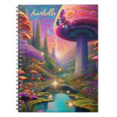 Psychedelic Mushroom Fantasy Spiral Foto Notebook Notizblock (Vorderseite)