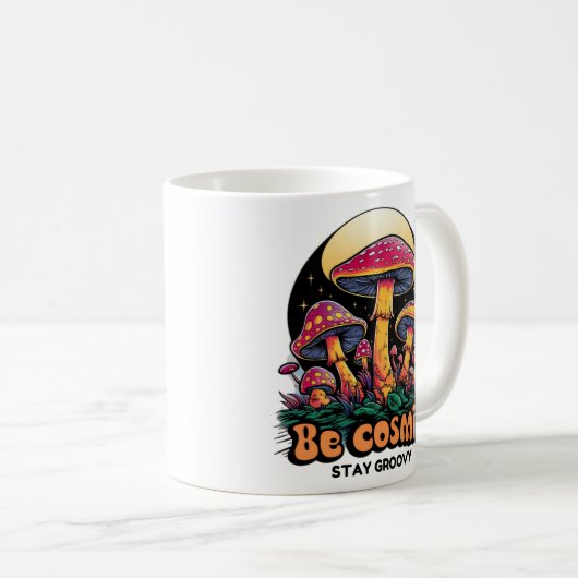 Psychedelic Mushroom Groove Kaffeetasse (VorderseiteRechts)