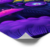 Psychedelic Mushroom House Poster (Ecke)