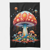 Psychedelic Mushroom Illustration Geschirrtuch (Vertikal)