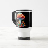 Psychedelic Mushroom Illustration Reisebecher (Vorderseite Links)