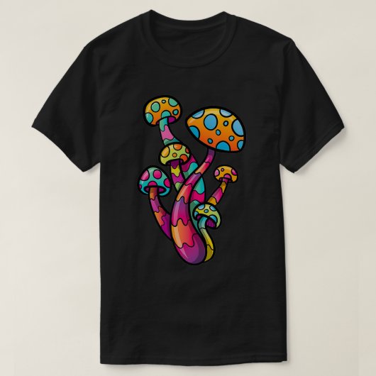 Psychedelic Mushroom Lover Trance House Rave Party T-Shirt (Design vorne)