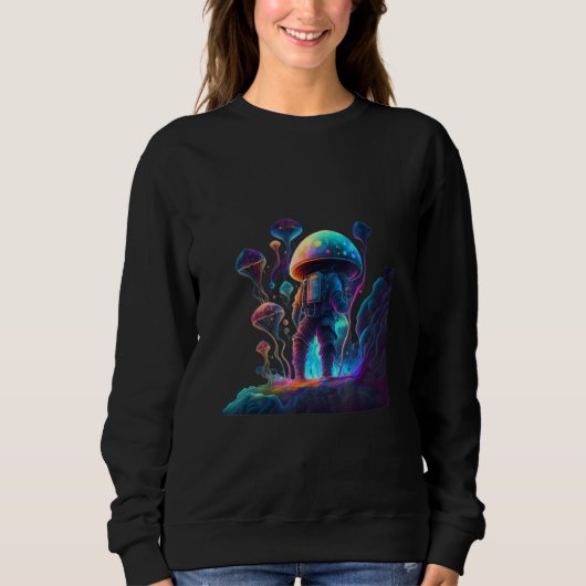 Psychedelic Mushroom Man Graphic Sweatshirt (Vorderseite)