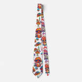 Psychedelic Mushroom Pattern 3D Krawatte (Vorderseite)