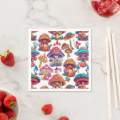 Psychedelic Mushroom Pattern 3D Serviette (Beispiel)