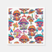 Psychedelic Mushroom Pattern 3D Serviette (Vorderseite)