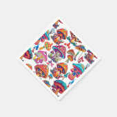 Psychedelic Mushroom Pattern 3D Serviette (Ecke)