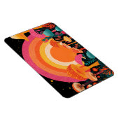 Psychedelic Mushroom Sunset – Retro Fantasy Nature Magnet (Rechte Seite)