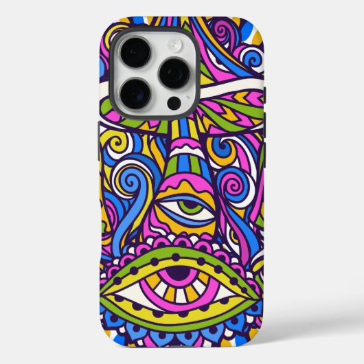 Psychedelic Mushroom Swirl iPhone 16 Fall Case-Mate iPhone Hülle (Rückseite)