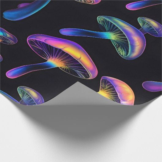 Psychedelic Mushroom Wrapping Paper Geschenkpapier (Ecke)
