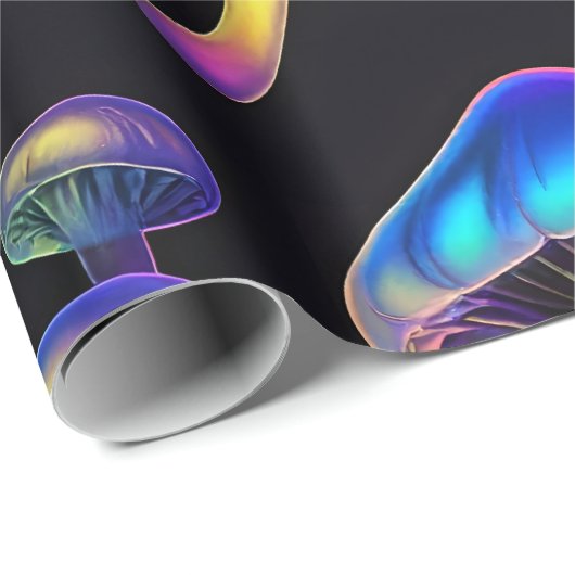 Psychedelic Mushroom Wrapping Paper Geschenkpapier (Rolleneckpunkt)