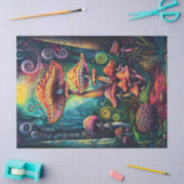 Psychedelic Mushrooms Decoupage Seidenpapier (Basteln)