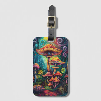 Psychedelic Mushrooms Funky Artwork Gepäckanhänger