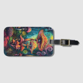 Psychedelic Mushrooms Funky Artwork Gepäckanhänger (Vorderseite (Horizontal))