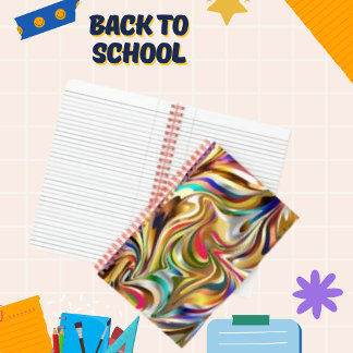 Psychedelic Muster Wallpaper Backpaper Notebook Notizblock