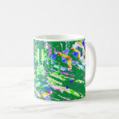 Psychedelic Neon Abstract Kaleidoscope Art  Kaffeetasse (VorderseiteRechts)