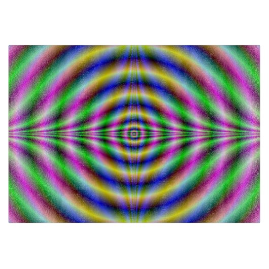 Psychedelic Neon Eye Schneidebrett (Vorderseite)