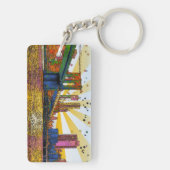 Psychedelic New York City: Brooklyn Bridge, WTC #1 Schlüsselanhänger (Rückseite)