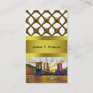 Psychedelic New York City: Brooklyn Bridge, WTC #1 Visitenkarte