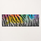 Psychedelic Night Tiger Skin Print Yogamatte (Rückseite (Horizontal))