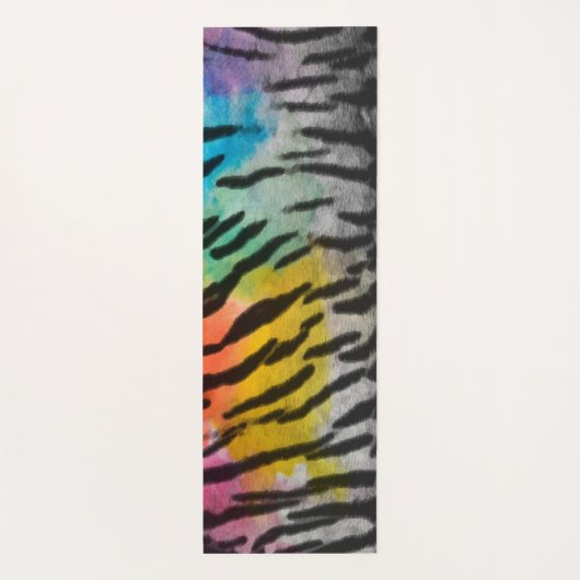 Psychedelic Night Tiger Skin Print Yogamatte (Rückseite)