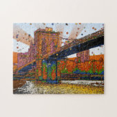 Psychedelic NYC: Brooklyn Bridge #1 Puzzle (Horizontal)