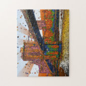 Psychedelic NYC: Brooklyn Bridge #1 Puzzle (Vertikal)