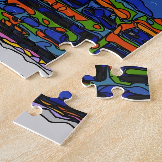 Psychedelic NYC: Brooklyn Bridge #2 Puzzle (Seite)