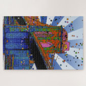 Psychedelic NYC: Brooklyn Bridge #2 Puzzle (Horizontal)