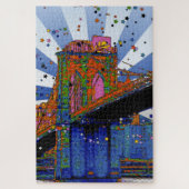 Psychedelic NYC: Brooklyn Bridge #2 Puzzle (Vertikal)
