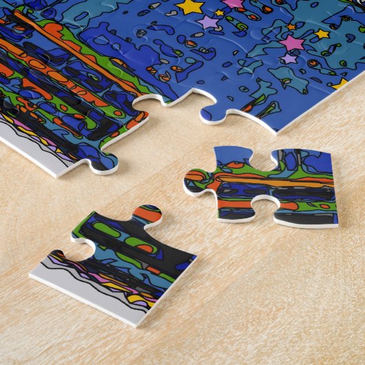 Psychedelic NYC: Brooklyn Bridge #2 Puzzle (Seite)