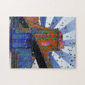 Psychedelic NYC: Brooklyn Bridge #2 Puzzle (Horizontal)