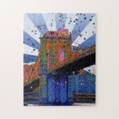 Psychedelic NYC: Brooklyn Bridge #2 Puzzle (Vertikal)
