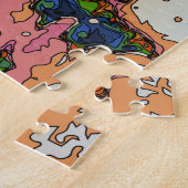 Psychedelic NYC Chrysler Gebäude Top Closeup #1 Puzzle (Seite)