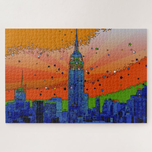 Psychedelic NYC: EmpStBldg #3 Puzzle (Horizontal)