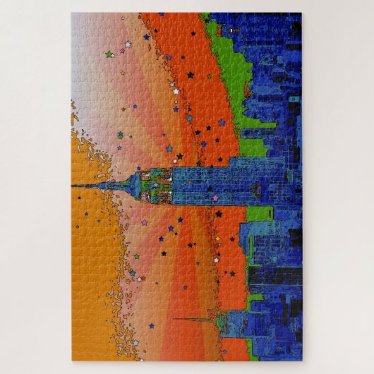 Psychedelic NYC: EmpStBldg #3 Puzzle (Vertikal)