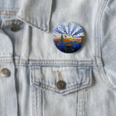 Psychedelic NYC: ESB-weite Skyline-Ansicht Button (Beispiel)