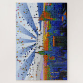Psychedelic NYC: ESB-weite Skyline-Ansicht Puzzle (Vertikal)