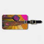 Psychedelic NYC: Flatiron Gebäude & Clock #2B Gepäckanhänger (Vorderseite horizontal)