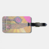 Psychedelic NYC: Flatiron Gebäude & Clock #2B Gepäckanhänger (Rückseite horizontal)