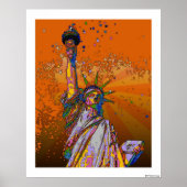 Psychedelic NYC: Freiheitsstatue 001 Poster (Vorne)