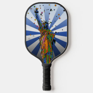 Psychedelic NYC: Freiheitsstatue #2 Pickleball Schläger
