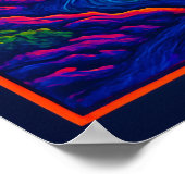 Psychedelic Old Faithful Poster (Ecke)