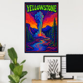 Psychedelic Old Faithful Poster (Heimbüro)