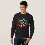 Psychedelic Om Zen Symbol Flower Of Life Buddhist  Sweatshirt (Vorne ganz)
