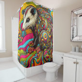 Psychedelic Opossum Duschvorhang (Beispiel)