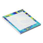 Psychedelic Orbit Wild Decorative Abstrakt Art Notizblock (angewinkelt)