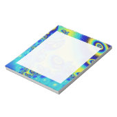 Psychedelic Orbit Wild Decorative Abstrakt Art Notizblock (Rotiert)