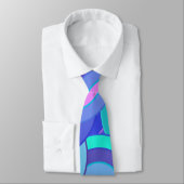 Psychedelic Orchid & Türkise Monogram Necktie Krawatte (Gebunden)